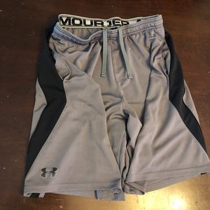 Under Armour grey/black athletic shorts (large)